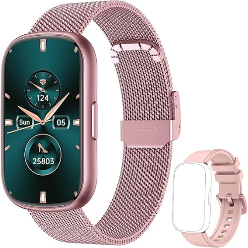 Slim Fitness Tracker, Smart Watch with Heart Rate, Blood Oxygen, Blood Pressure and Sleep Monitor, Activity Tracker & Pedometer, Calories Step