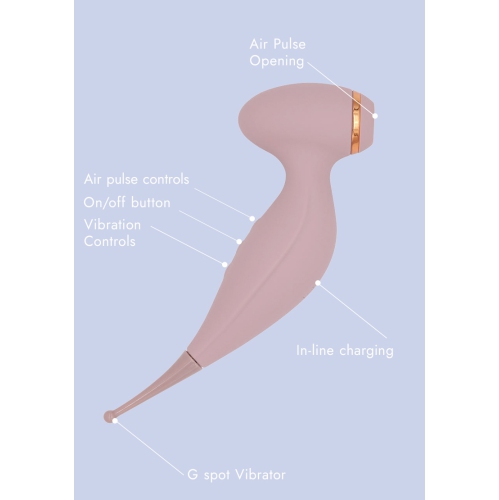 Amour - Air Pulse/G Spot Stimulator - Perfectly Nude Pink