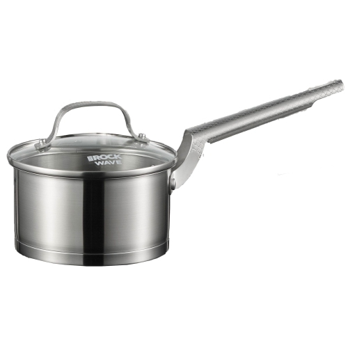 Starfrit – casserole en acier inoxydable The Rock Wave 3,3&nbsp;L avec couvercle et vagues. TEC