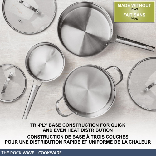 Marmite en acier inoxydable avec vagues Starfrit The Rock Wave 5,6 L. TEC