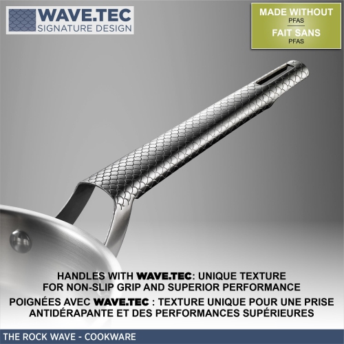 Marmite en acier inoxydable avec vagues Starfrit The Rock Wave 5,6 L. TEC