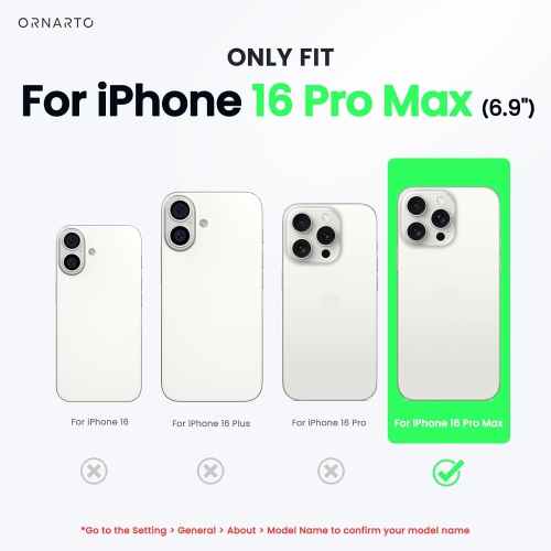 ORNARTO compatible avec l’étui iPhone 16 Pro Max 6,9 po, 3 couches de silicone liquide, étui pour téléphone en caoutchouc souple entièrement