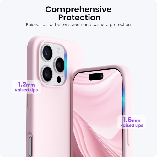 ORNARTO Compatible with iPhone 16 Pro Max Case 6.9",Liquid Silicone 3 Layers Full Covered Soft Gel Rubber Phone Case, Shockproof Protective