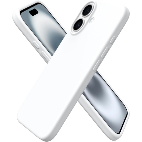 ORNARTO – compatible avec l’étui iPhone 16, 6,1 po, 3 couches de silicone liquide, étui de téléphone en caoutchouc souple entièrement recouvert de