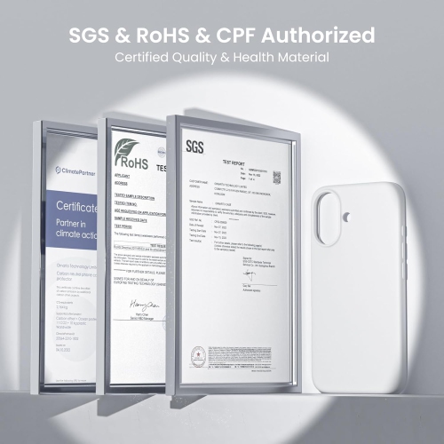 ORNARTO – compatible avec l’étui iPhone 16, 6,1 po, 3 couches de silicone liquide, étui de téléphone en caoutchouc souple entièrement recouvert de