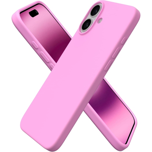 ORNARTO Compatible with iPhone 16 Plus Case 6.7",Liquid Silicone 3 Layers Full Covered Soft Gel Rubber Phone Case, Shockproof Protective Cover-Cherry