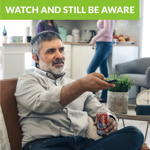 Avantree Medley Air - Open-Ear Wireless Earbuds for TV Listening & Watching with Bluetooth Transmitter & Headphones Charging Dock, Soundbar