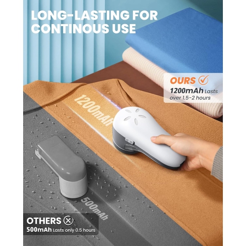 Rasoir à tissu, enlève-charpie pour vêtements, rasoir à charpie électrique avec lames à 6 lames, rasoirs pour retirer le boulochage, rechargeable