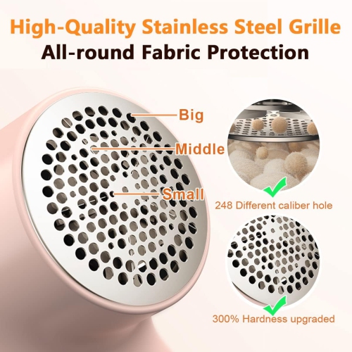 Rechargeable Fabric Shaver, Electric Lint Shaver with 6-Leaf Blades,Lint Remover for Clothes with Digital Display,3-Speeds Defuzzer for Removing