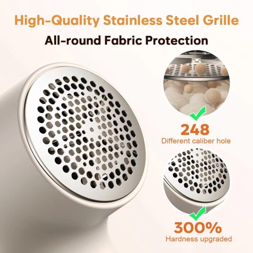 Rechargeable Fabric Shaver, Electric Lint Shaver with 6-Leaf Blades,Lint Remover for Clothes with Digital Display,3-Speeds Defuzzer for Removing