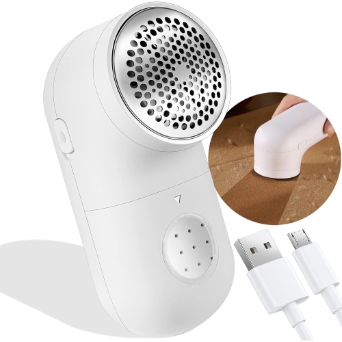 Image 1 de 5.. Rasoir à tissu, 2,0 ramasse-charpie rechargeable USB, enlève-charpie électrique, 2,0 Pro blanc