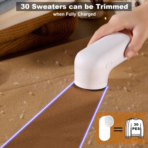 Rasoir à tissu, 2,0 ramasse-charpie rechargeable USB, enlève-charpie électrique, 2,0 Pro blanc