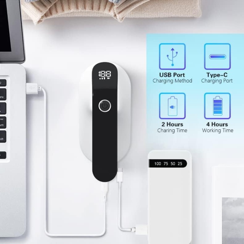 Fabric Shaver, Electric Lint Remover Rechargeable, Lint Shaver with 3-Speeds and Battery,Lint Shaver for Clothing,Sweater,Matte Black