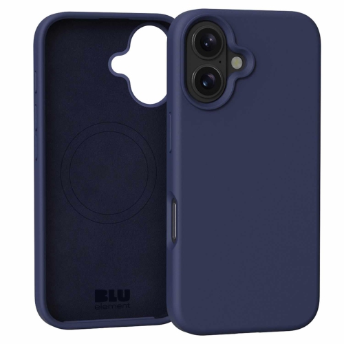 Blu Element Silicone w/MagSafe Navy Slim Case for iPhone 16 | Protective & Rugged