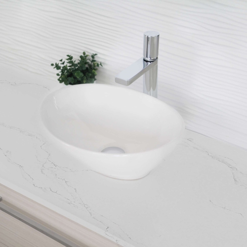 OPEN BOX A - Single-Handle Polished Chrome Finish Bathroom Faucet for Vessel Sink B-122C