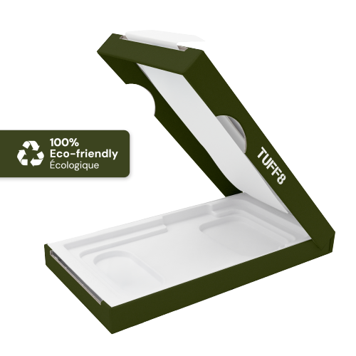 Protecteur d'écran en verre trempé TUFF8 avec trousse de pose automatique pour iPhone 16 Pro