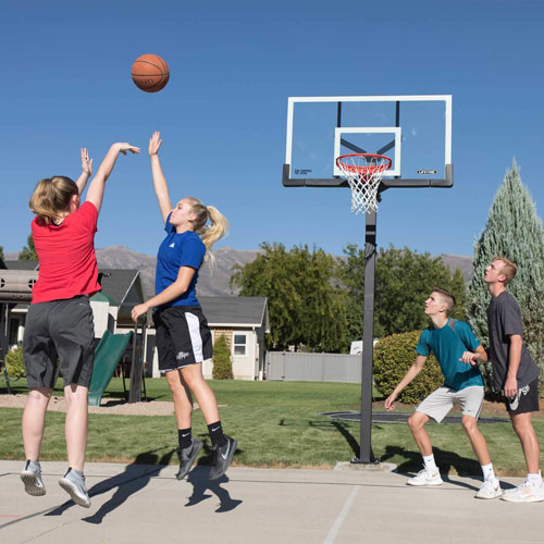Lifetime 60" Bolt Down Tempered Glass Portable Basketball System
