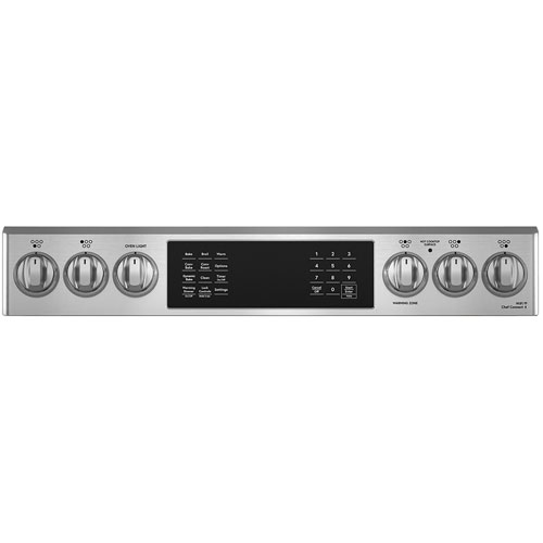 Café Express 30" 5.7 Cu. Ft. True Convection 5-Element Slide-In Electric Range - Stainless Steel