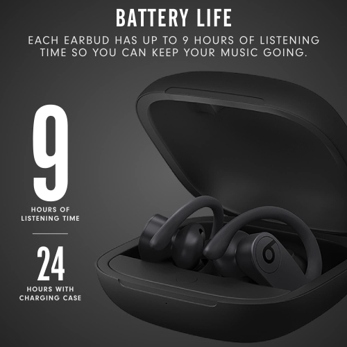 Beats Powerbeats Pro Wireless Earphones - 9 Hours of Listening Time, Sweat Resistant Earbuds - Black by BEATS BY DR. DRE - Refurbished condition - Image 6