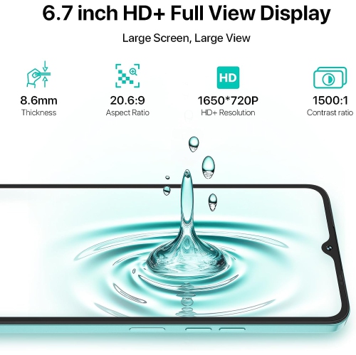 Open Box - UMIDIGI A15 Cell Phones 8G+256G, Android 13 Mobile Phone, 64MP Main Camera Octa Core Smartphone Unlocked 6.7” HD