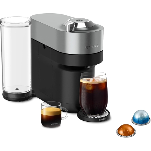 Nespresso Vertuo POP+ Deluxe Coffee and Espresso Machine by Breville, Titan