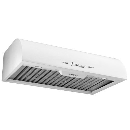 Unique Appliances Classic Retro 36-inch 700 CFM Ducted Under Cabinet Range Hood with LED Lighting in Marshmallow White
