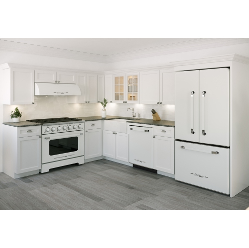 Unique Appliances Classic Retro 36-inch 700 CFM Ducted Under Cabinet Range Hood with LED Lighting in Marshmallow White