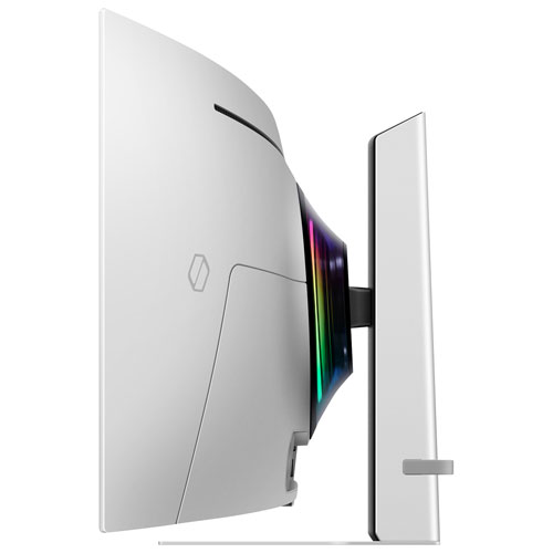 Moniteur de jeu G-Sync/FreeSync DELO incurvé QHD 240 Hz 49 po Odyssey G9 de Samsung avec temps de réponse de 0,03 ms gris à gris - Argenté -
