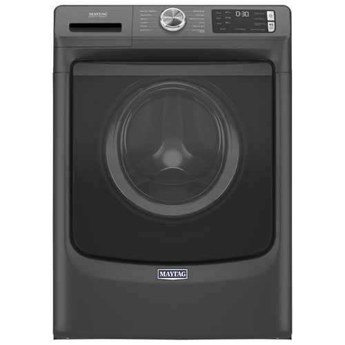 Laveuse à vapeur à chargement frontal haute efficacité de Maytag 5,5 pi³ - Noir volcanique