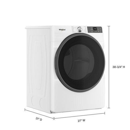 Whirlpool 7.4 Cu. Ft. Gas Steam Dryer - White