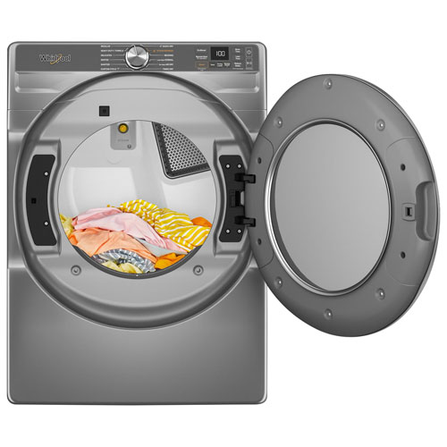 Whirlpool 7.4 Cu. Ft. Gas Steam Dryer - Radiant Silver