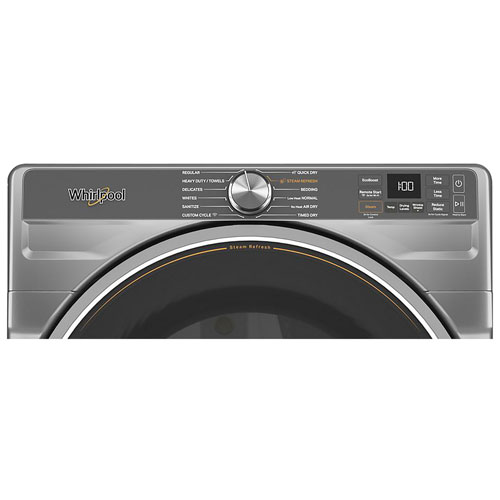Whirlpool 7.4 Cu. Ft. Gas Steam Dryer - Radiant Silver