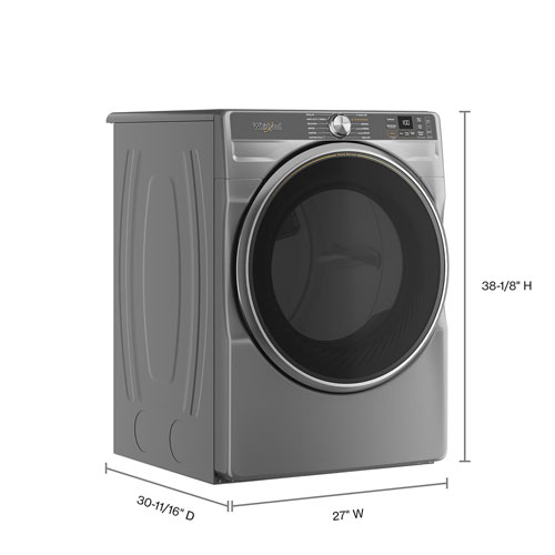 Whirlpool 7.4 Cu. Ft. Gas Steam Dryer - Radiant Silver