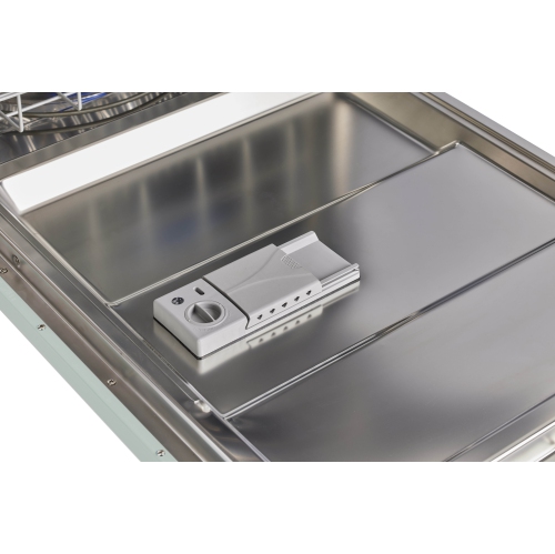  Lave-vaisselle Classic Retro de 24 po à commandes sur le dessus avec cuve en acier inoxydable d'unique, 45 dBA en vert menthe