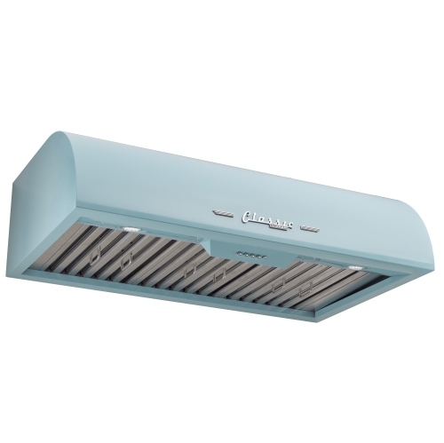 Unique Appliances Classic Retro 36-inch 700 CFM Ducted Under Cabinet Range Hood with LED Lights in Ocean Mist Turquoise
