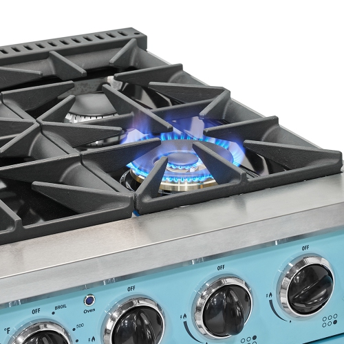 Classic Retro d'unique électroménagers de 36 po et 5,2 pi3. avec Cuisinière au gaz rétro à 6 brûleurs avec four à convection de couleur