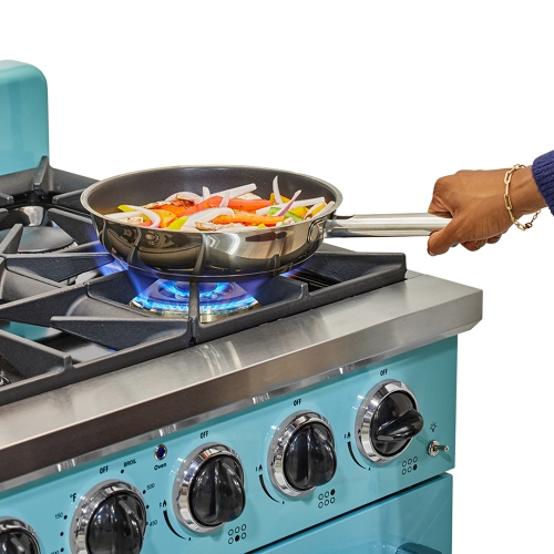  Classic Retro d'unique électroménagers de 36 po et 5,2 pi3. avec Cuisinière au gaz rétro à 6 brûleurs avec four à convection de couleur