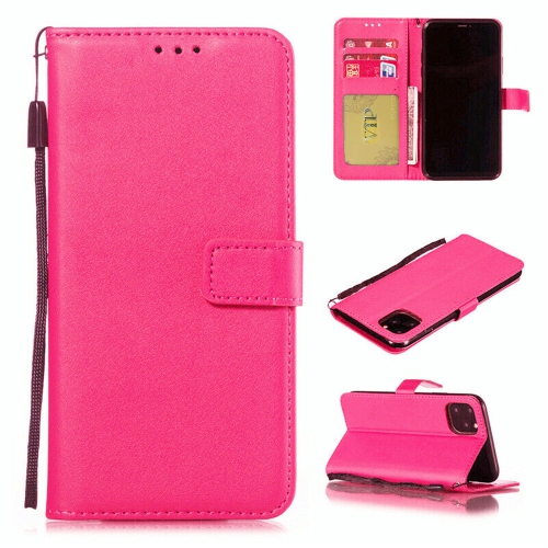 CSMART  [Cs] Magnetic Card Slot Leather Folio Wallet Flip Case Cover for Iphone 16 Pro Max, Hot In Pink