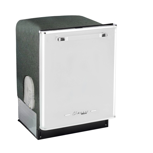 Unique Appliances Classic Retro 24-inch Top Control Dishwasher with Stainless Steel Tub, 45 dBa in Marshmallow White