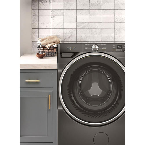 Whirlpool 5.8 Cu. Ft. High Efficiency Front Load Steam Washer - Volcano Black