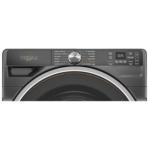 Whirlpool 5.8 Cu. Ft. High Efficiency Front Load Steam Washer - Volcano Black