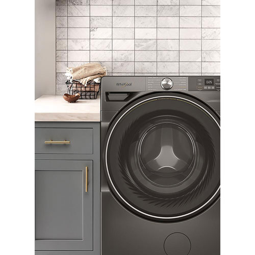 Whirlpool 4.5 Cu. Ft. High Efficiency Front Load Steam Washer - Volcano Black