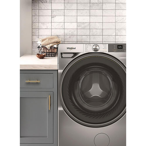 Whirlpool 5.2 Cu. Ft. High Efficiency Front Load Steam Washer - Radiant Silver