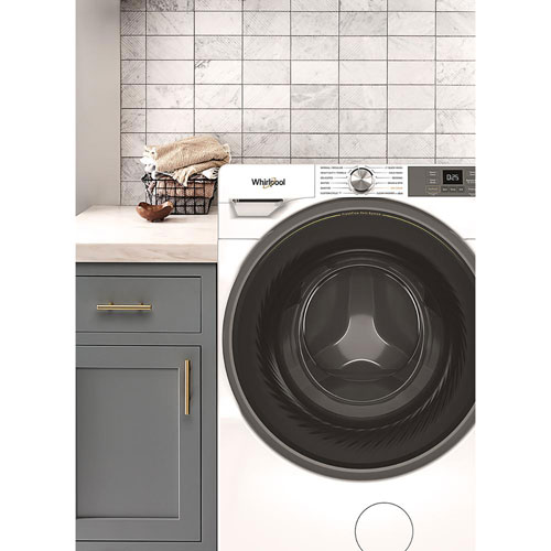 Laveuse à chargement frontal haute efficacité de 5,2 pi³ de Whirlpool (WFW5720RW) - Blanc