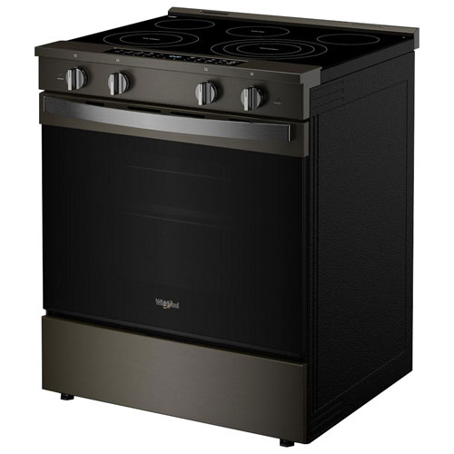 Cuisinière électrique autonettoyante encastrable et friture à l'air chaud 5,3 pi³ 31 po de Whirlpool - Noir sur inox