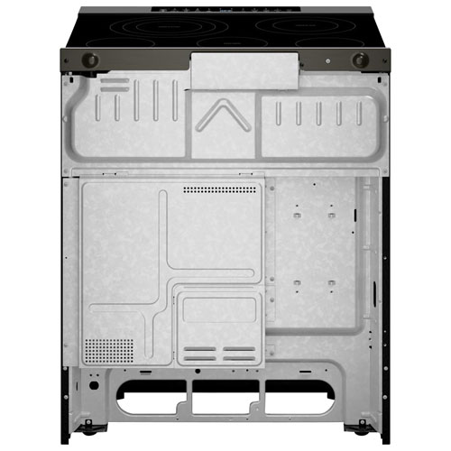 Cuisinière électrique autonettoyante encastrable et friture à l'air chaud 5,3 pi³ 31 po de Whirlpool - Noir sur inox