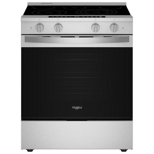 Cuisinière électrique autonettoyante encastrable et friture à l'air chaud 5,3 pi³ 30 po de Whirlpool - Acier inoxydable résistant aux traces de doigts