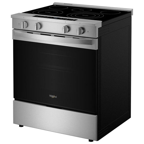Cuisinière électrique autonettoyante encastrable et friture à l'air chaud 5,3 pi³ 30 po de Whirlpool - Acier inoxydable résistant aux traces de doigts