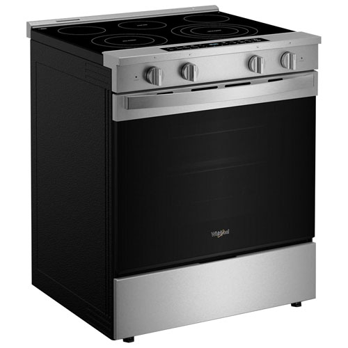 Cuisinière électrique autonettoyante encastrable et friture à l'air chaud 5,3 pi³ 30 po de Whirlpool - Acier inoxydable résistant aux traces de doigts
