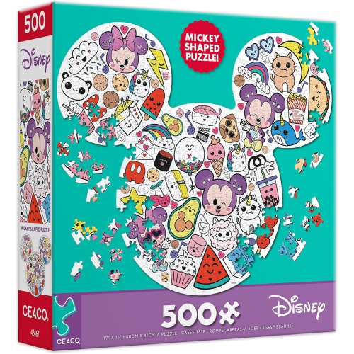 Ceaco - Disney - Too Cute Mickey Shaped - 500 Piece Jigsaw Puzzle